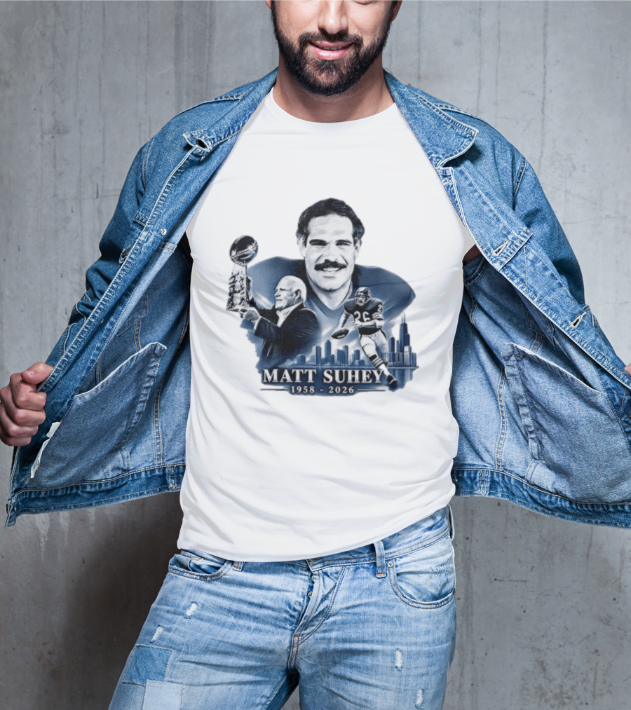 RIP Matt Suhey 1958 2026 Rest In Power With Trophy And Football Player T-Shirt