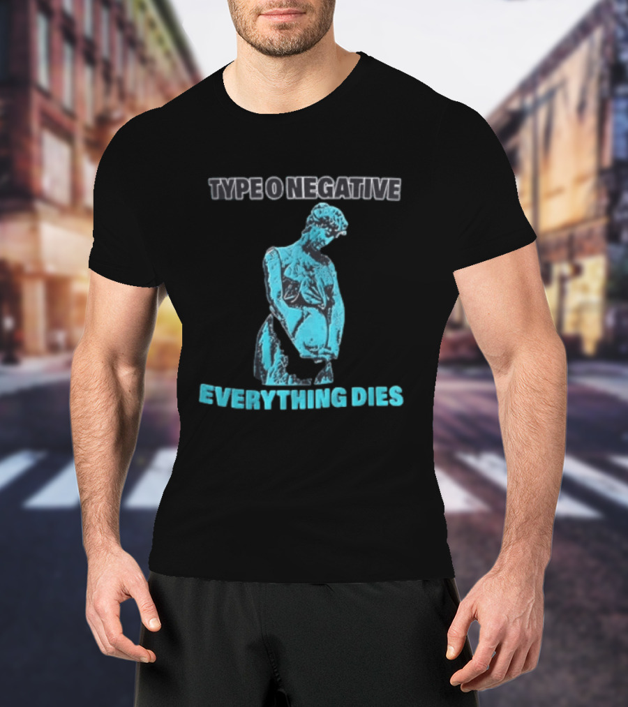 Type O Negative Everything Dies Blue Statue T-Shirt