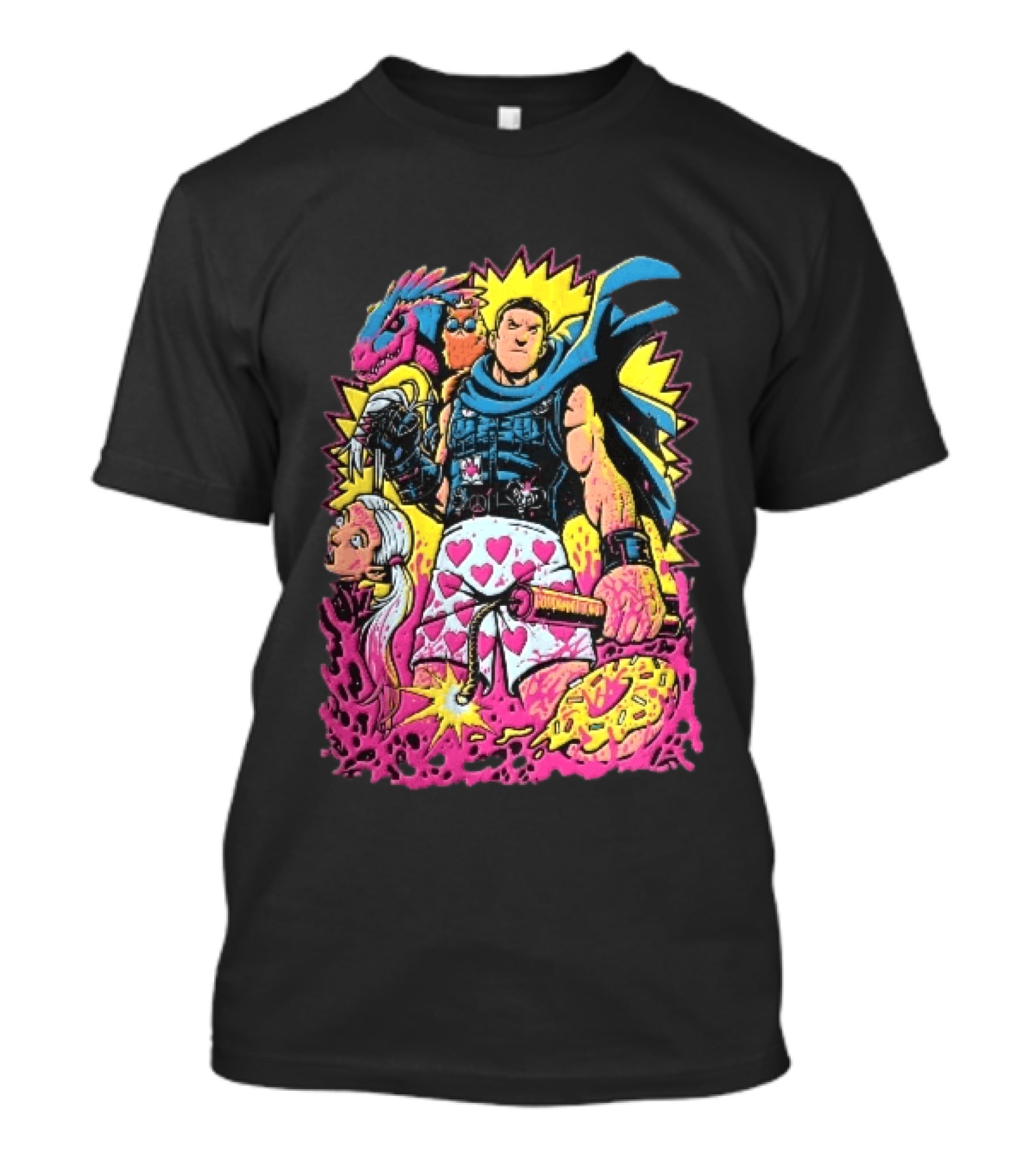 Goddamnit Donut Miss Me Matt Dinniman Neon Warrior Heart Boxers Dinosaur Cat T-Shirt