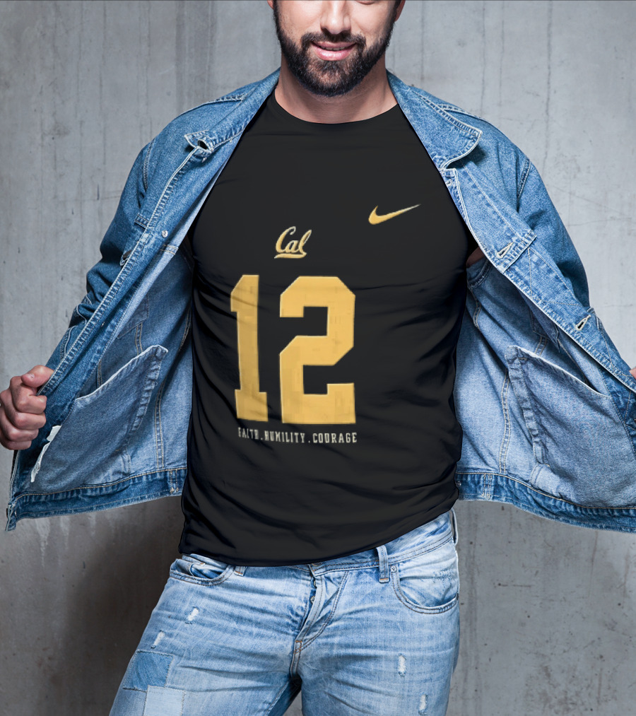 California Golden Bears Number 12 Nike Faith Humility Courage T-Shirt