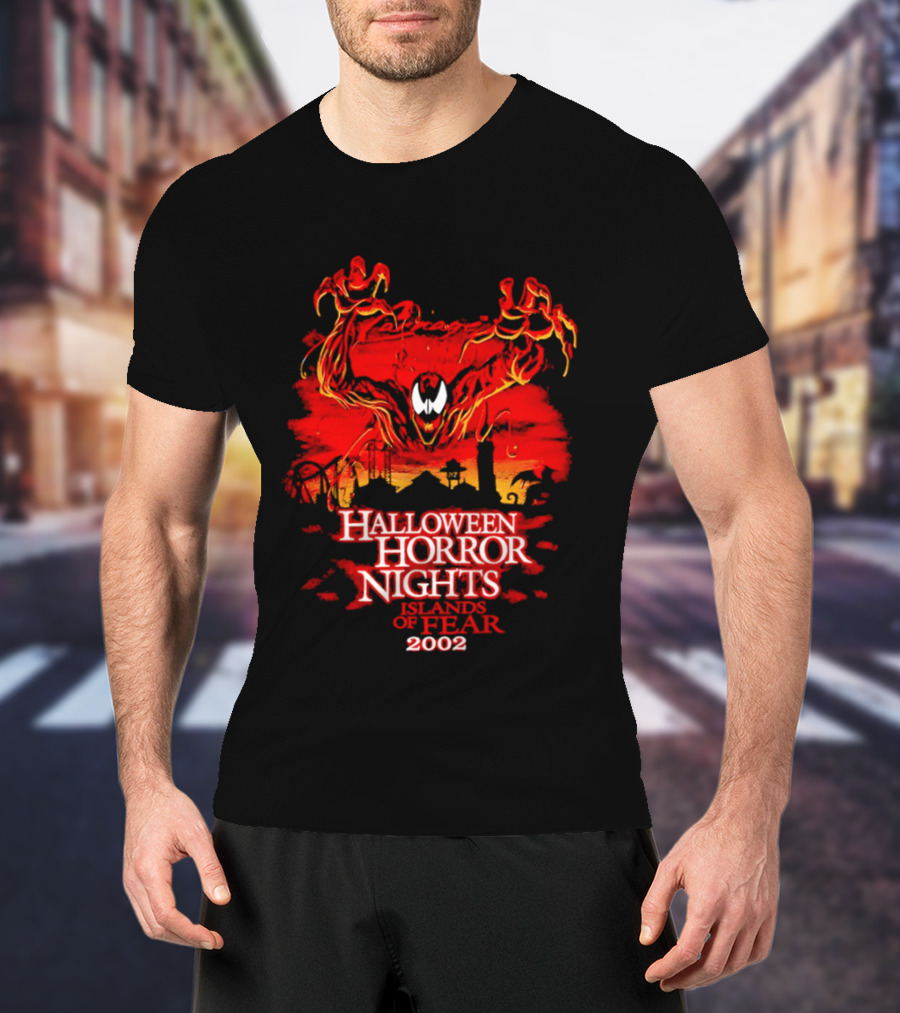 Carnage Halloween Horror Nights Islands Of Fear 2002 T-Shirt