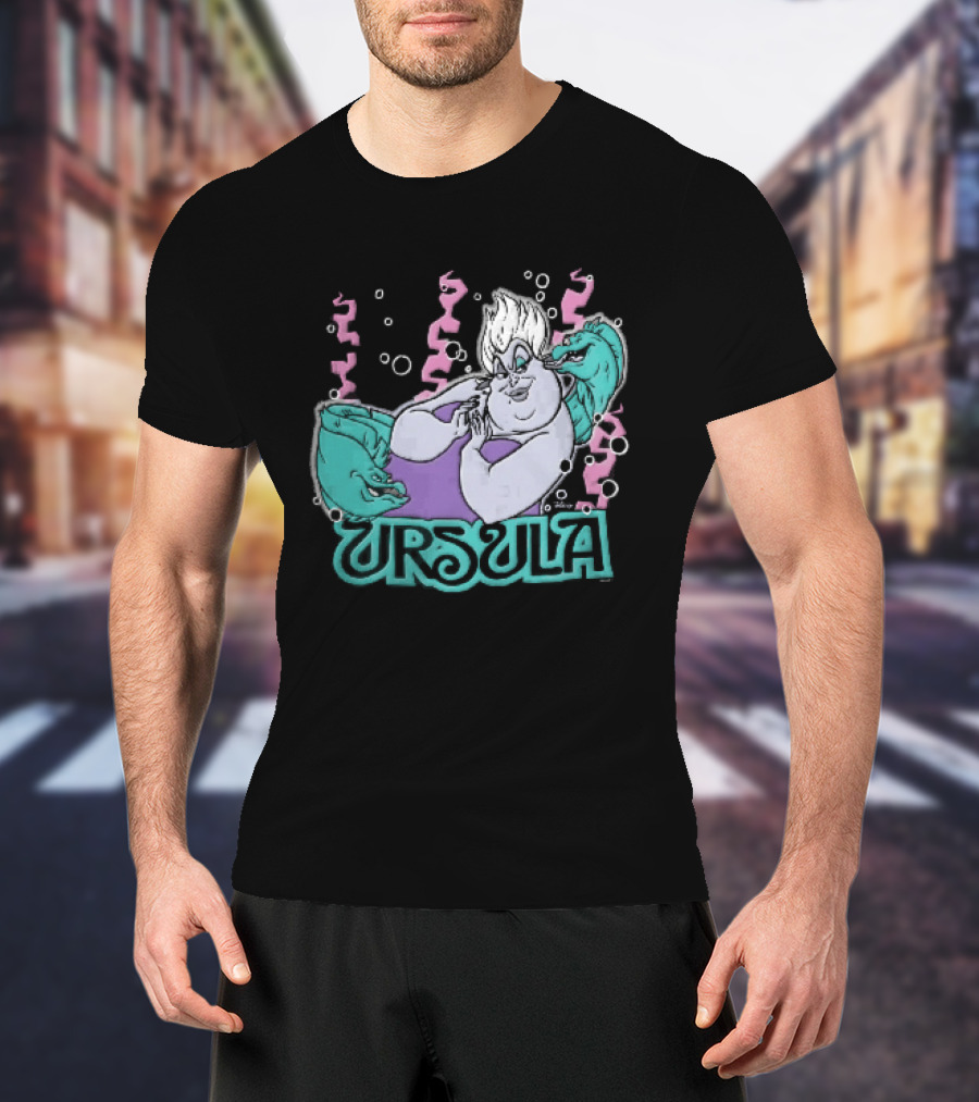 Disney Ursula Sea Witch Villain Eels Bubbles Seaweed T-Shirt