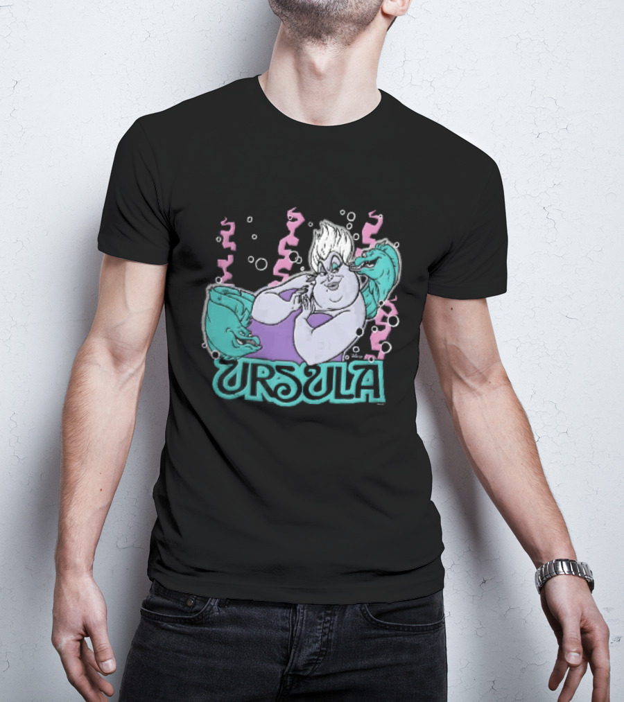 Disney Ursula Sea Witch Villain Eels Bubbles Seaweed T-Shirt