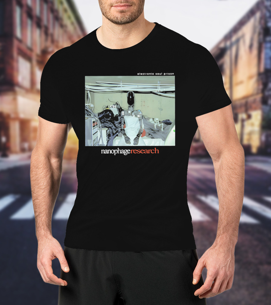 Electronic Soul Prison Nanophage Research Robot Skeleton Laboratory T-Shirt