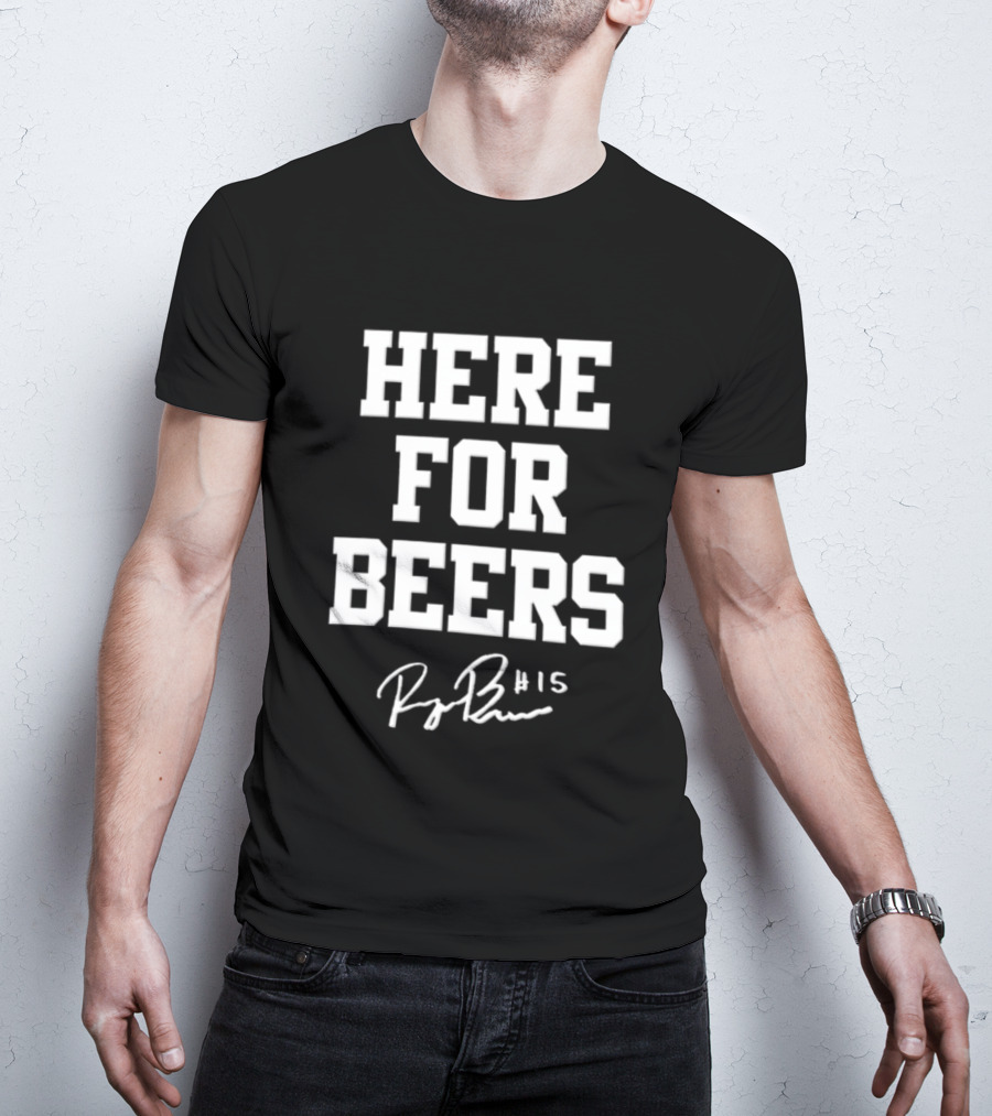 Raegan Beers Oklahoma Sooners Crimson Here For Beers Signature T-Shirt