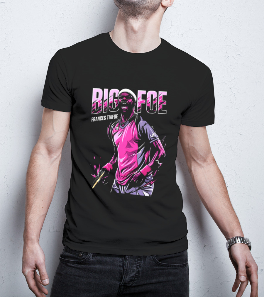 Frances Tiafoe Big Foe Tennis Scream Dynamic Pink Energy T-Shirt