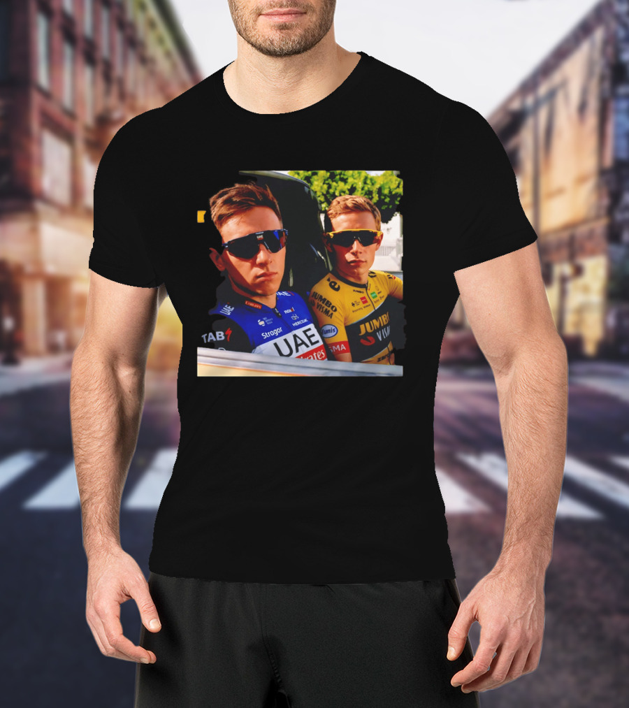 UAE Team Emirates And Jumbo Visma Cycling Rivals Tadej Pogačar Jonas Vingegaard T-Shirt