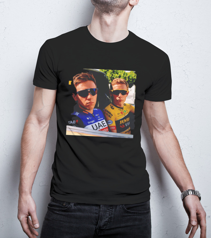 UAE Team Emirates And Jumbo Visma Cycling Rivals Tadej Pogačar Jonas Vingegaard T-Shirt