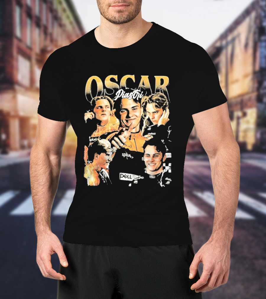 Oscar Piastri Splunk Dell Collage 2026 T-Shirt