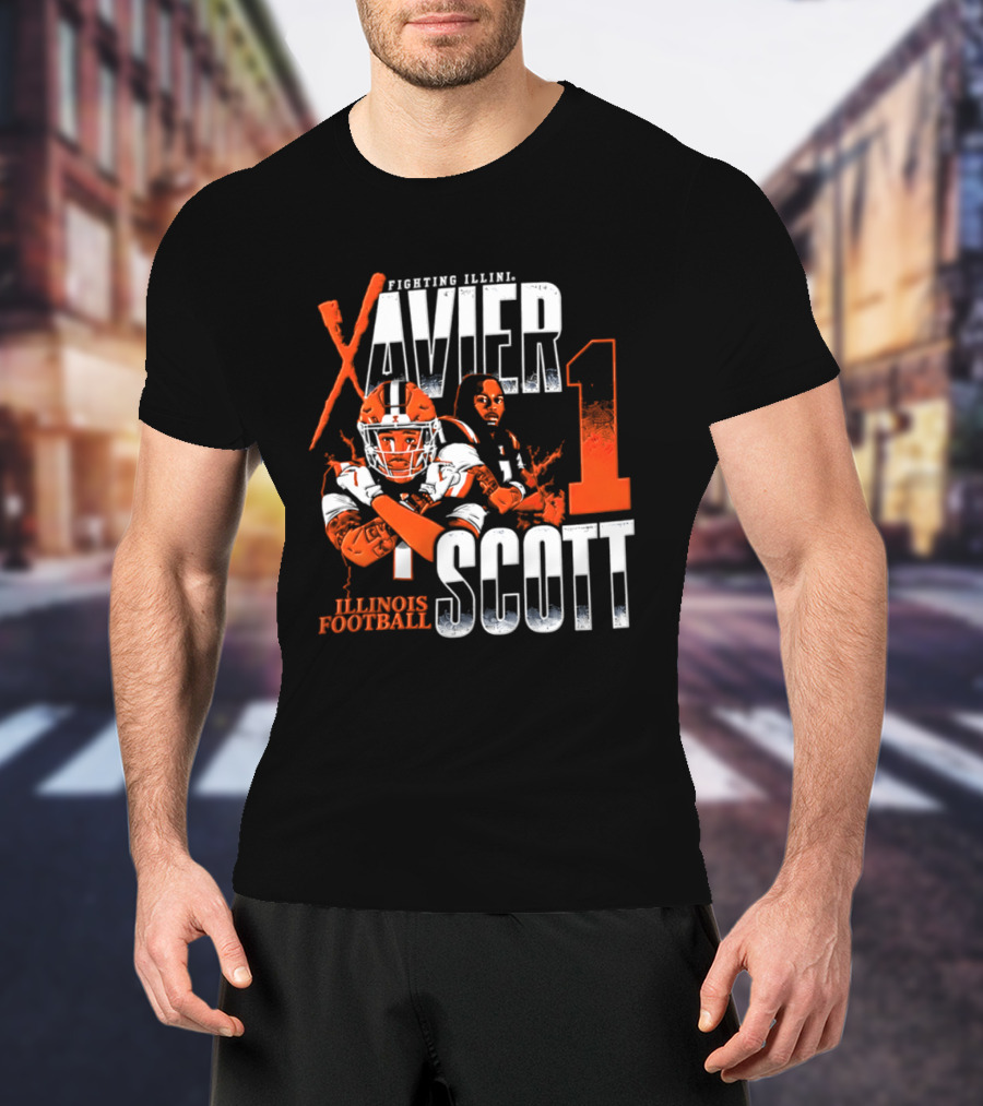 Illinois Fighting Illini Football Xavier Scott 1 T-Shirt