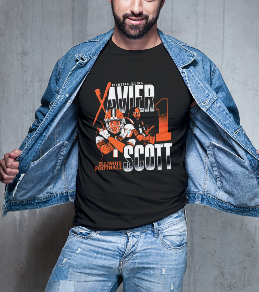 Illinois Fighting Illini Football Xavier Scott 1 T-Shirt