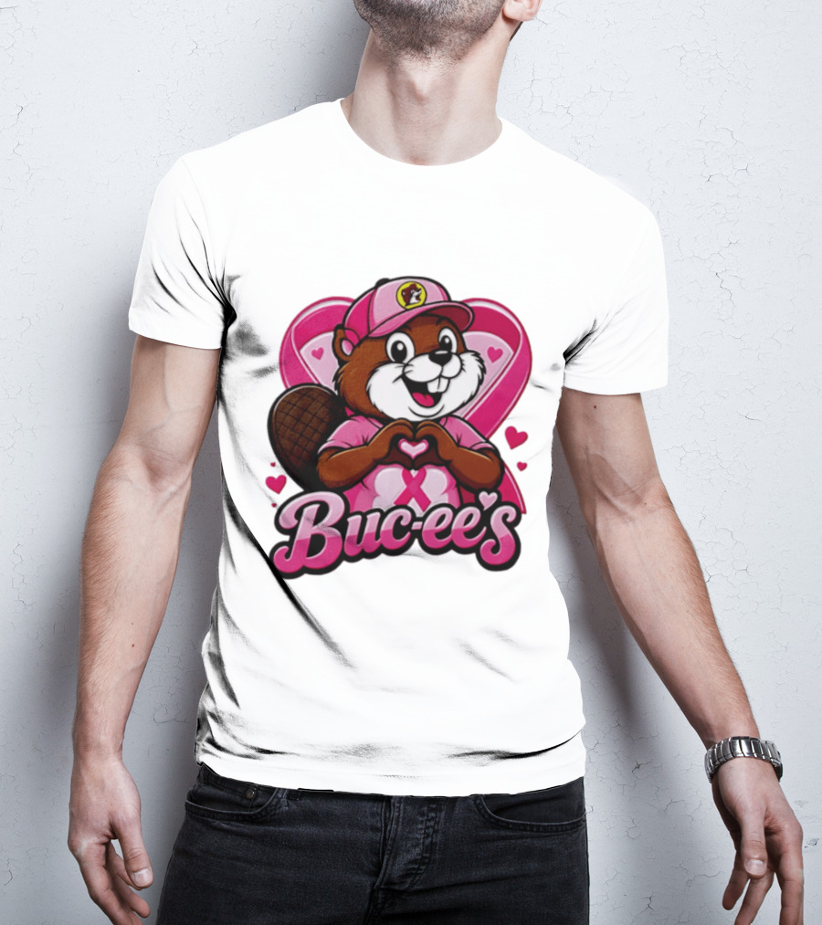 Buc Ee's Pink Ribbon Beaver Breast Cancer Awareness T-Shirt