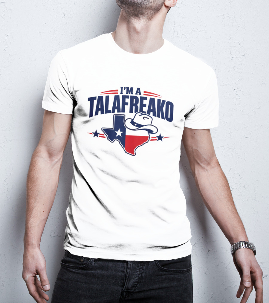 I'm A Talafreako Texas State Outline Cowboy Hat T-Shirt
