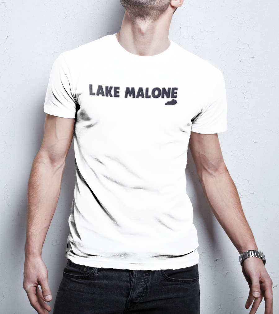 Lake Malone Kentucky State Map Dark Blue T-Shirt