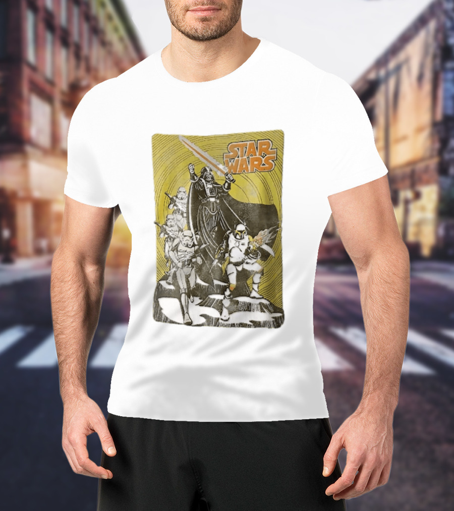 Star Wars Darth Vader Boba Fett Stormtroopers Comic Cover T-Shirt