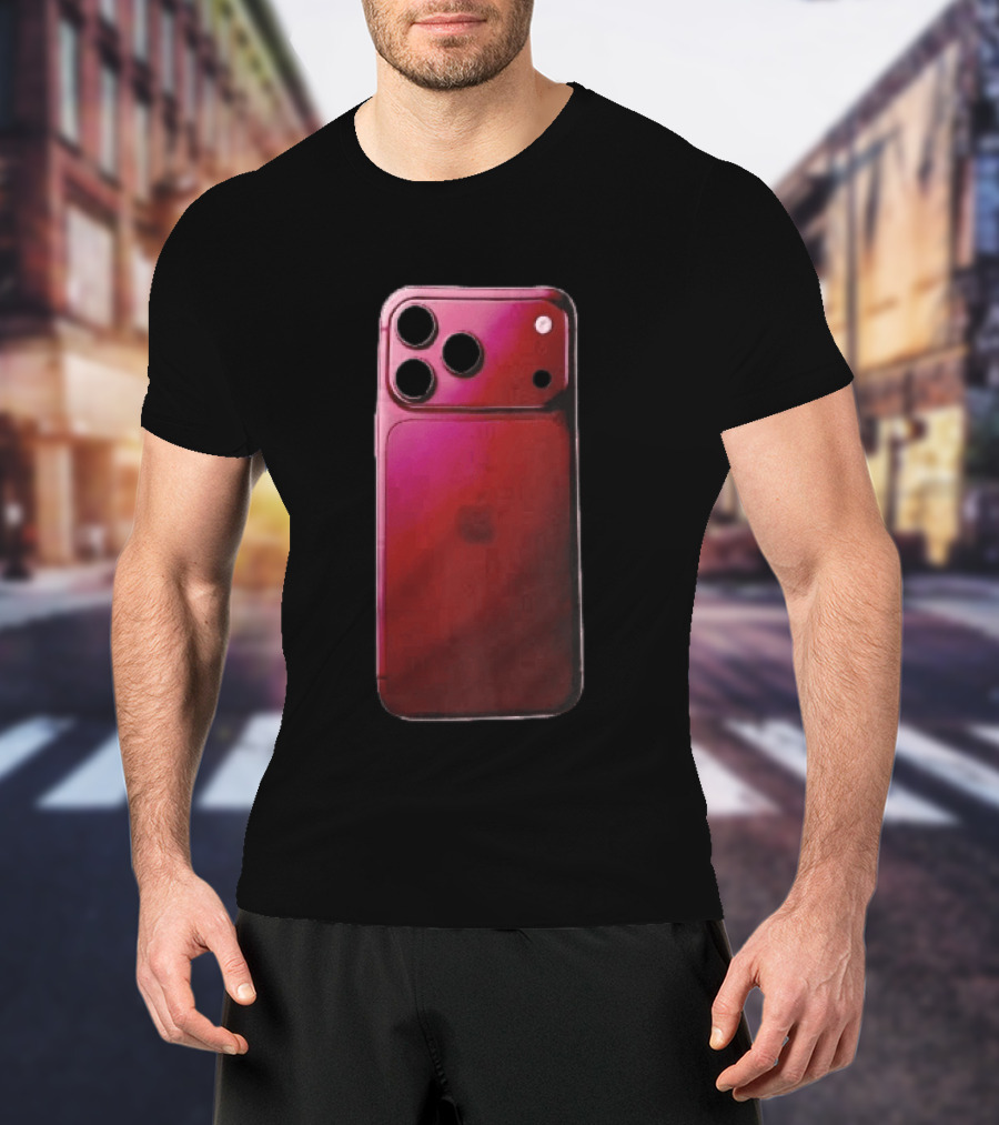 Apple Deep Burgundy Concept Smartphone Rear Camera Island Glass Back T-Shirt