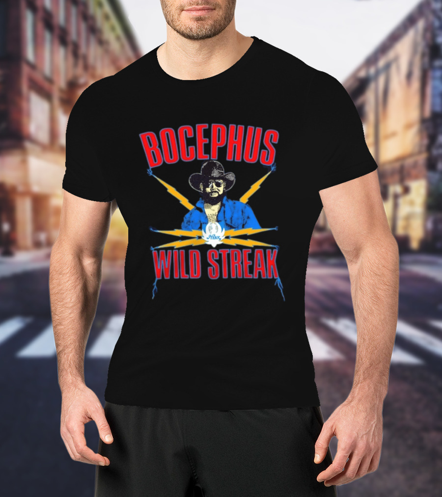 Bocephus Hank Wild Streak Electric Lightning Western T-Shirt