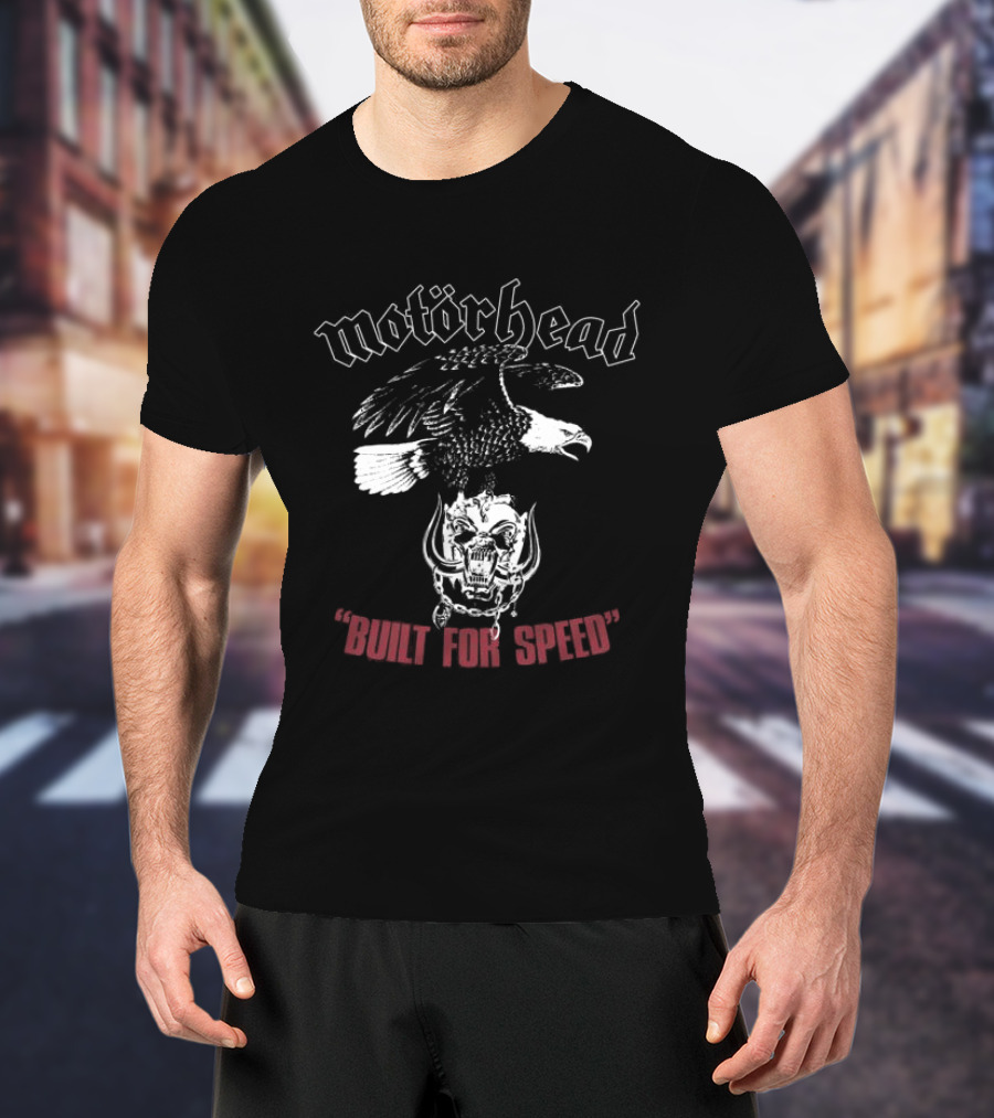 Motorhead Built For Speed Eagle Motif T-Shirt
