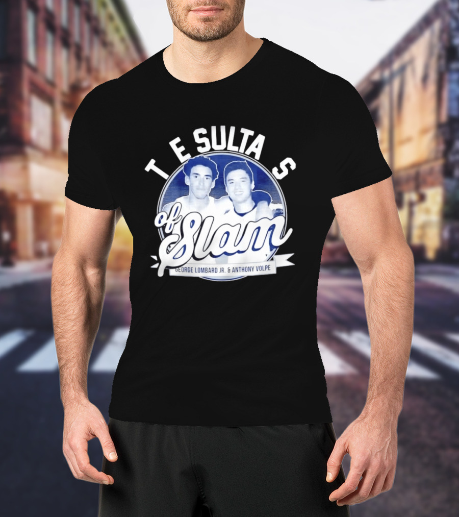 New York Yankees The Sultans Of Slam George Lombard Jr. Anthony Volpe T-Shirt