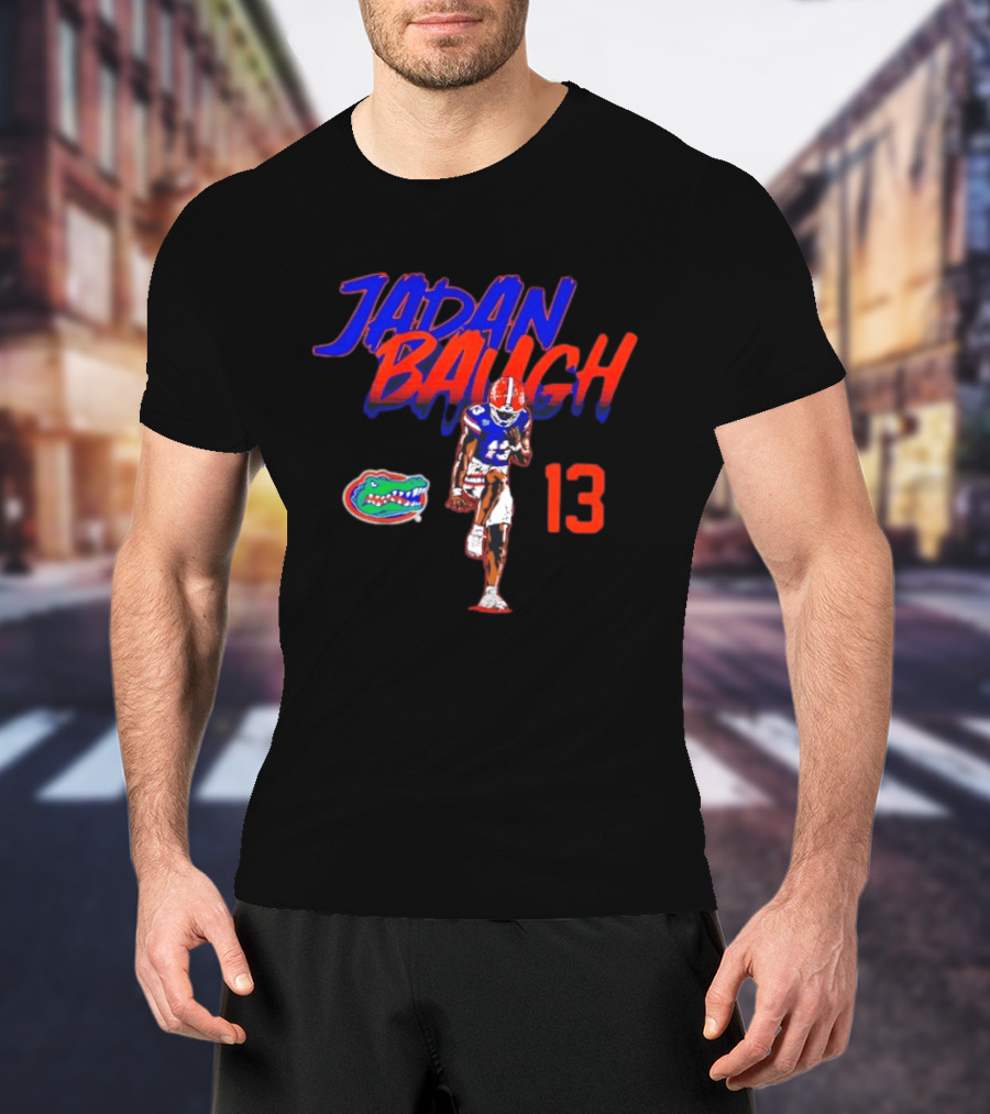 Florida Gators Jadan Baugh 13 Player Pose With Team T-Shirt