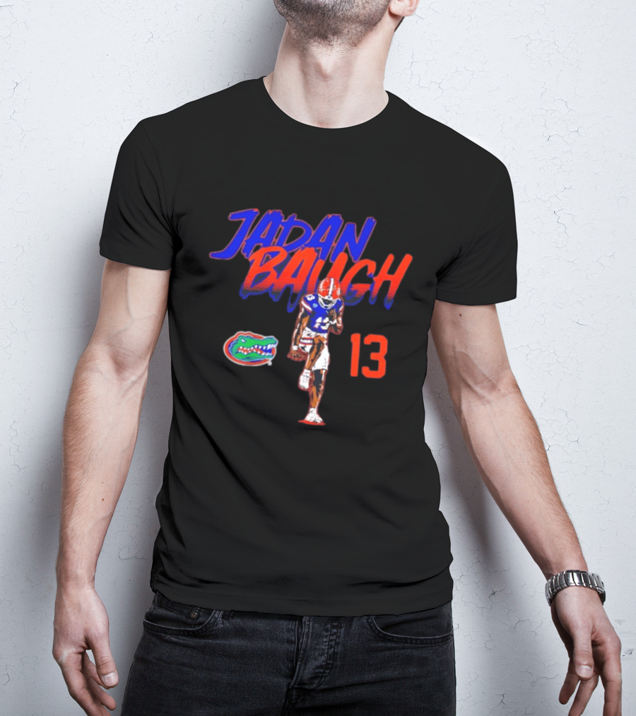 Florida Gators Jadan Baugh 13 Player Pose With Team T-Shirt