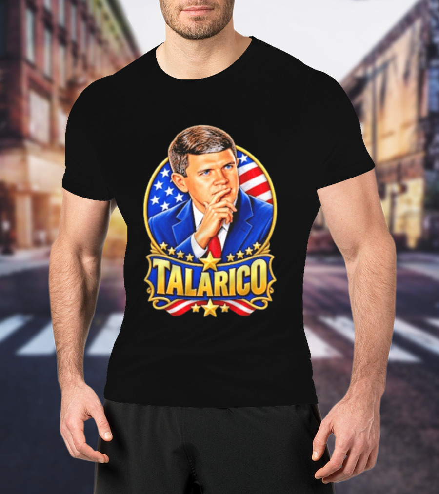 Talarico Presidential Style With American Flag T-Shirt