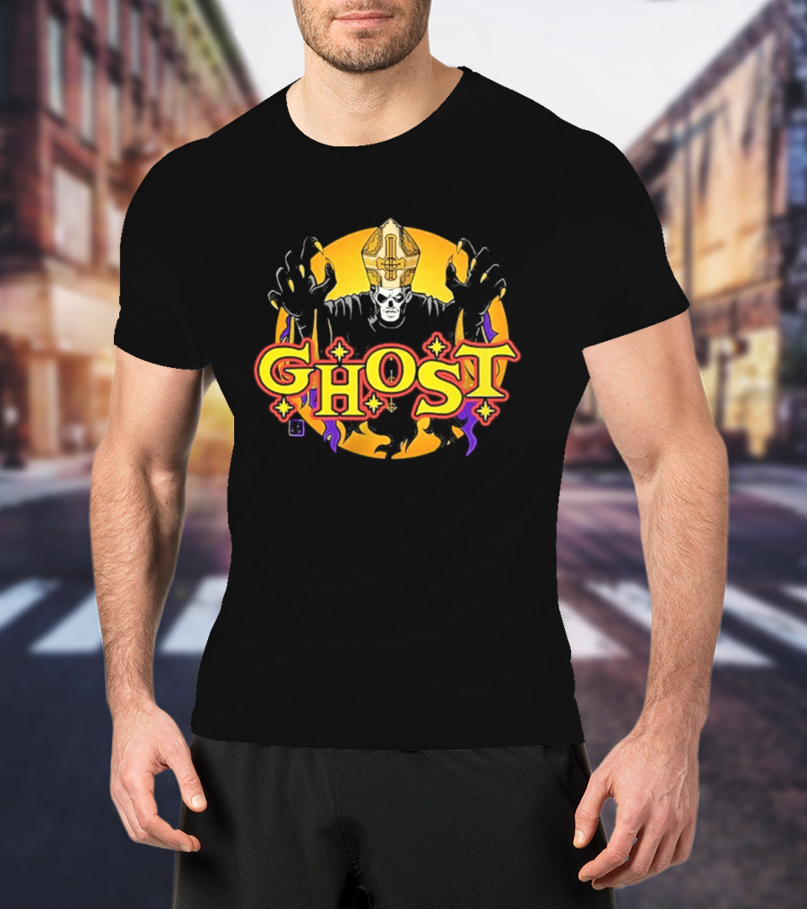 Ghost Band Spirit Halloween Collaboration Skull And Cross T-Shirt