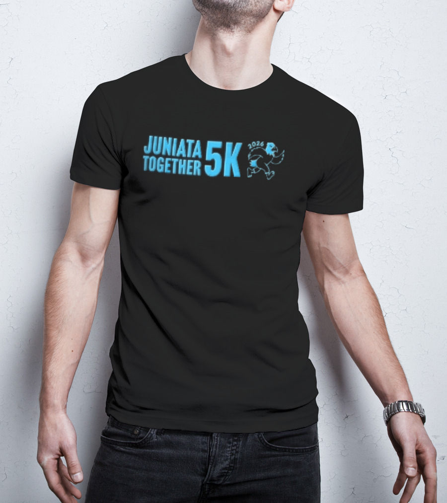 Juniata Together 5k 2026 Cartoon Running Eagle T-Shirt