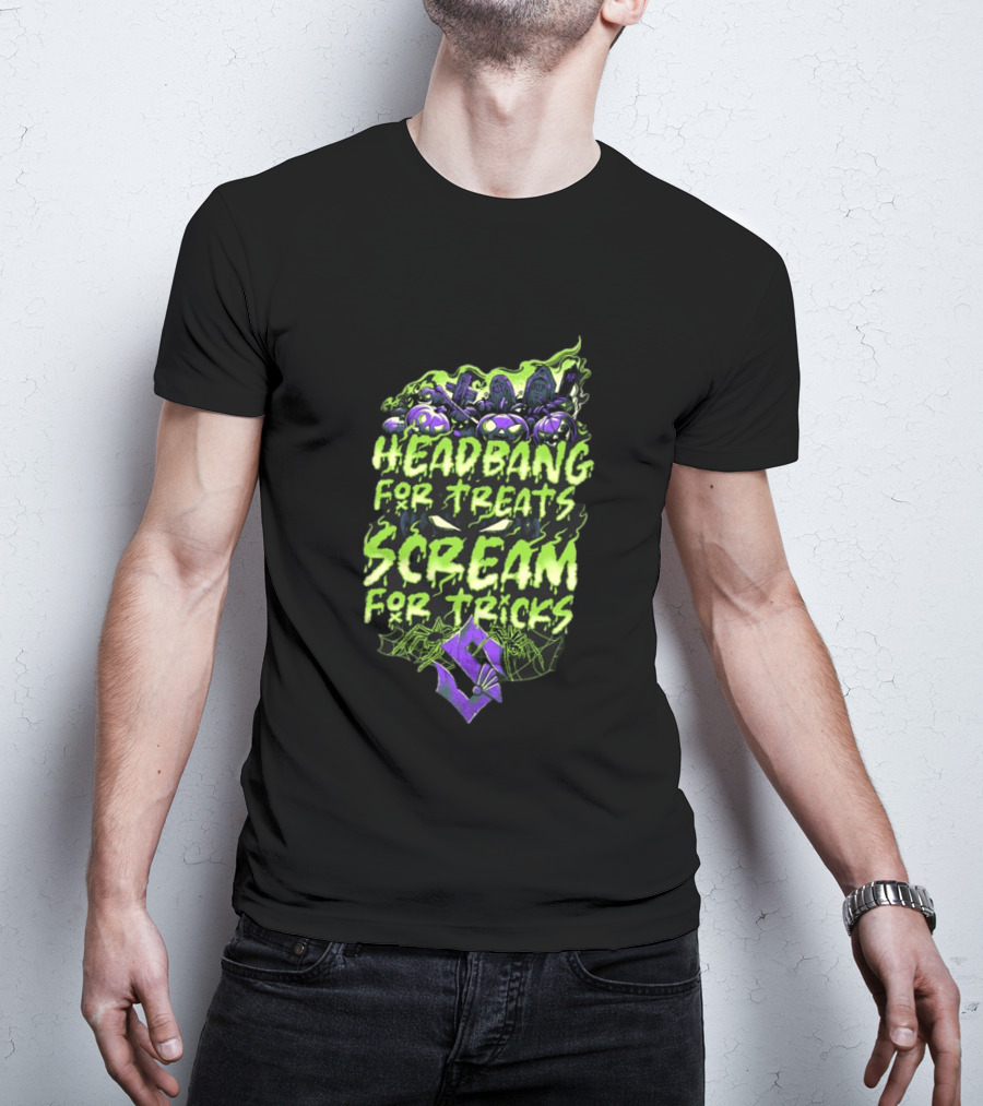 Sabaton Store Headbang For Treats Scream For Tricks Halloween T-Shirt