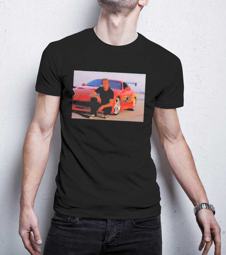 Dad Birthday Paul Walker Nissan Skyline R34 Father's Day Racing Fan T-Shirt