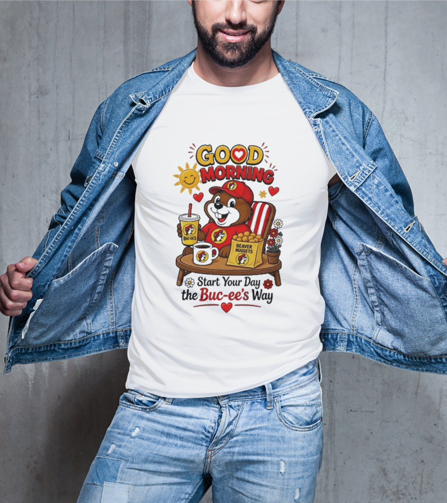 Good Morning Beaver Nuggets Buc Ee's Start Your Day The Buc Ee's Way T-Shirt