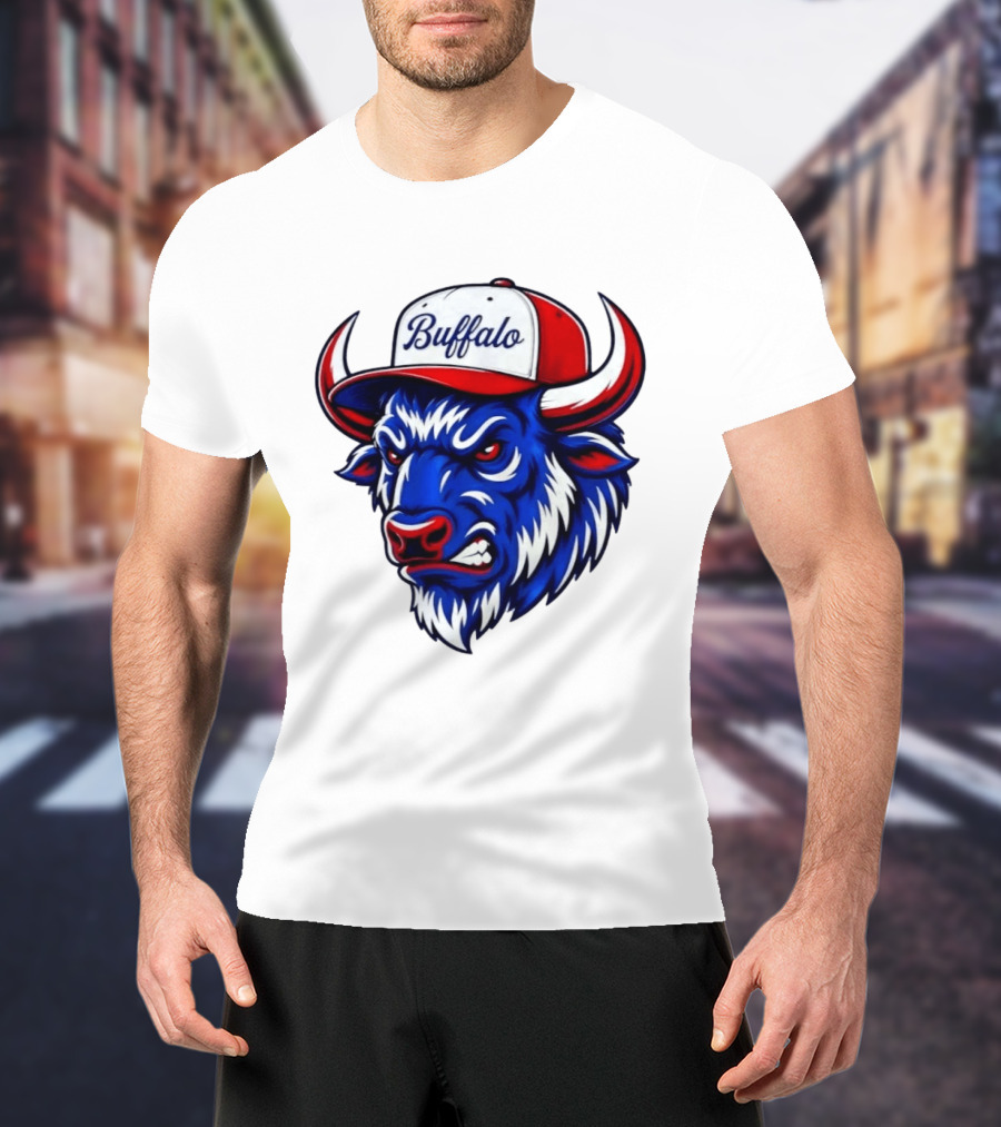 Buffalo Bison Bull Hat Sports T-Shirt