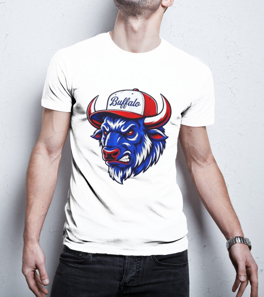 Buffalo Bison Bull Hat Sports T-Shirt