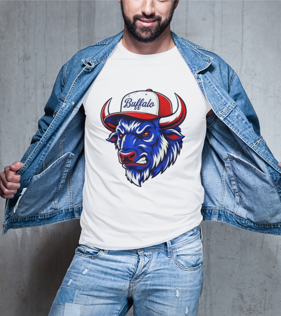 Buffalo Bison Bull Hat Sports T-Shirt