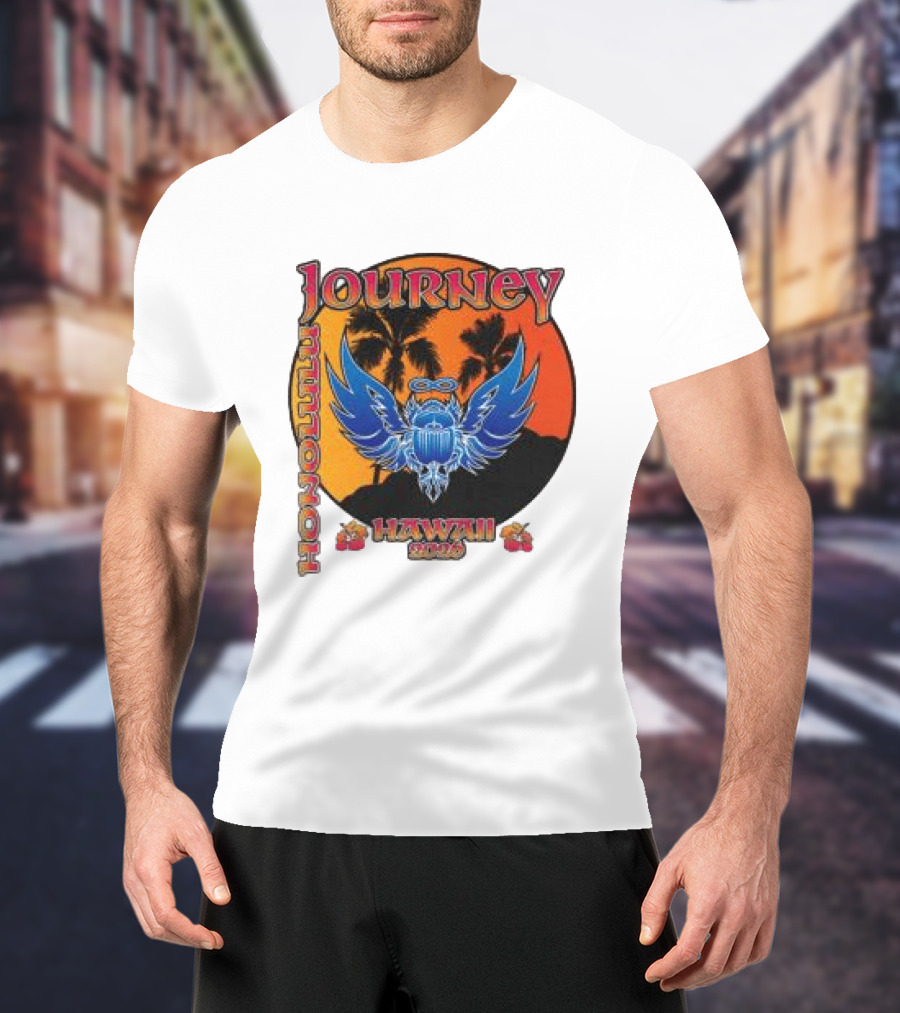 Journey Hawaii 2020 Event Vintage Style Palm Tree And Scarab T-Shirt