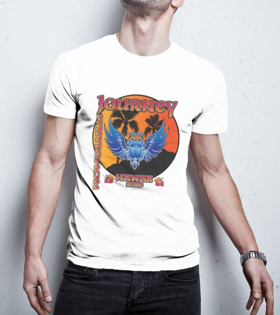 Journey Hawaii 2020 Event Vintage Style Palm Tree And Scarab T-Shirt