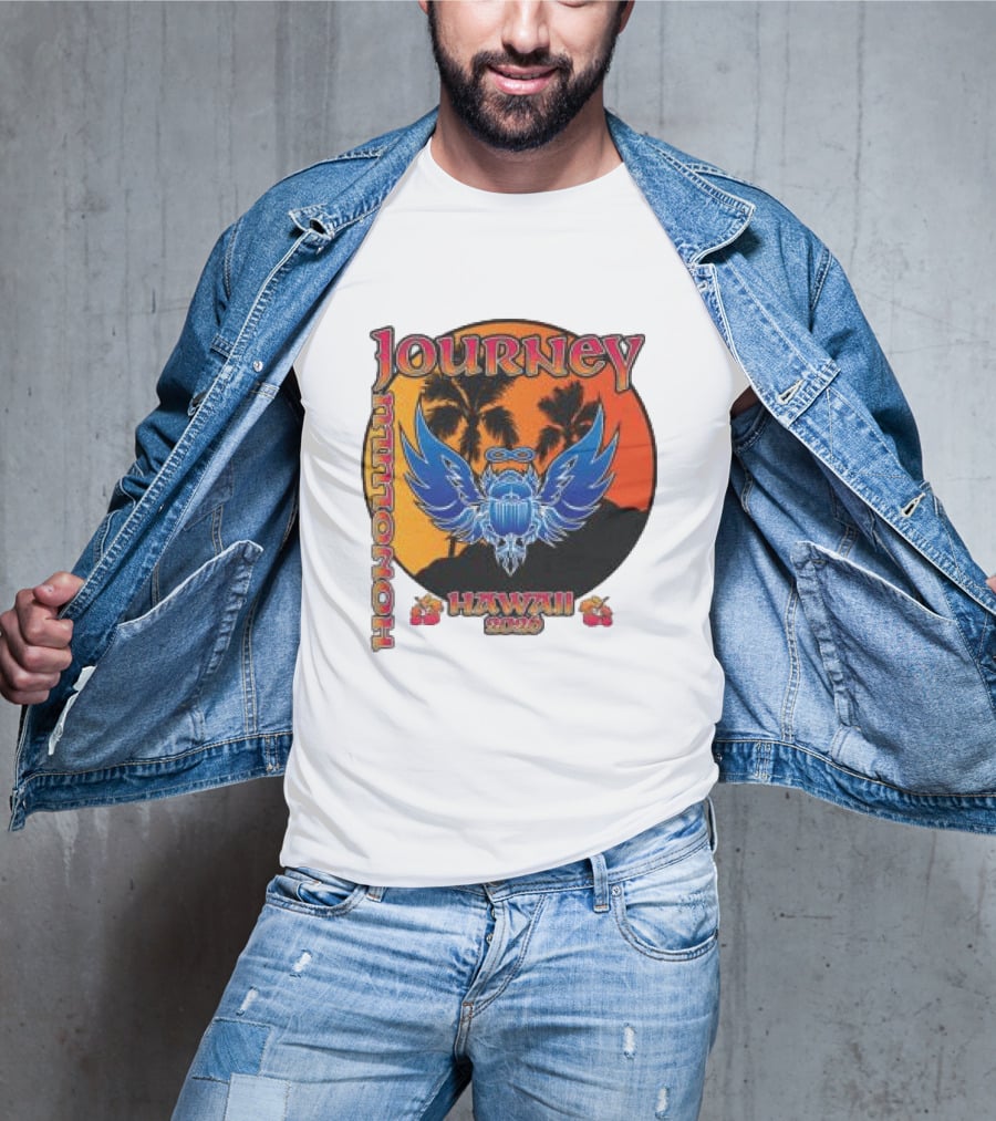 Journey Hawaii 2020 Event Vintage Style Palm Tree And Scarab T-Shirt