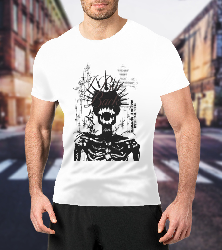 Swixxz Bite Back Jumbo Skeleton Cross T-Shirt