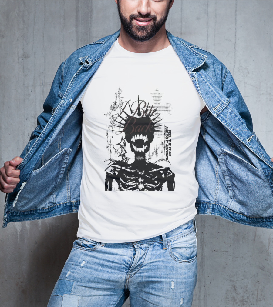 Swixxz Bite Back Jumbo Skeleton Cross T-Shirt