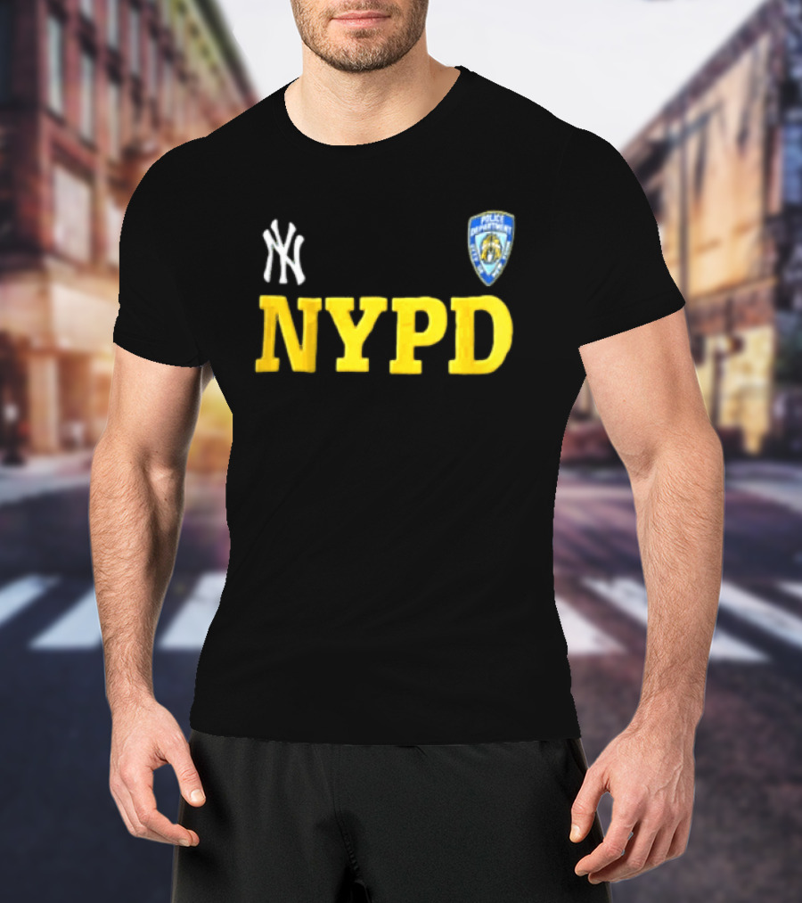 2026 New York Yankees NYPD Collaboration NY Logo And Police T-Shirt