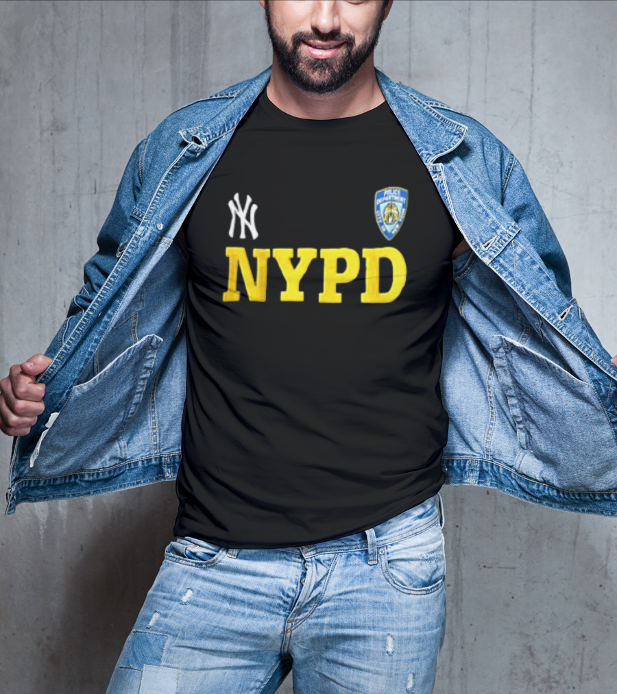 2026 New York Yankees NYPD Collaboration NY Logo And Police T-Shirt