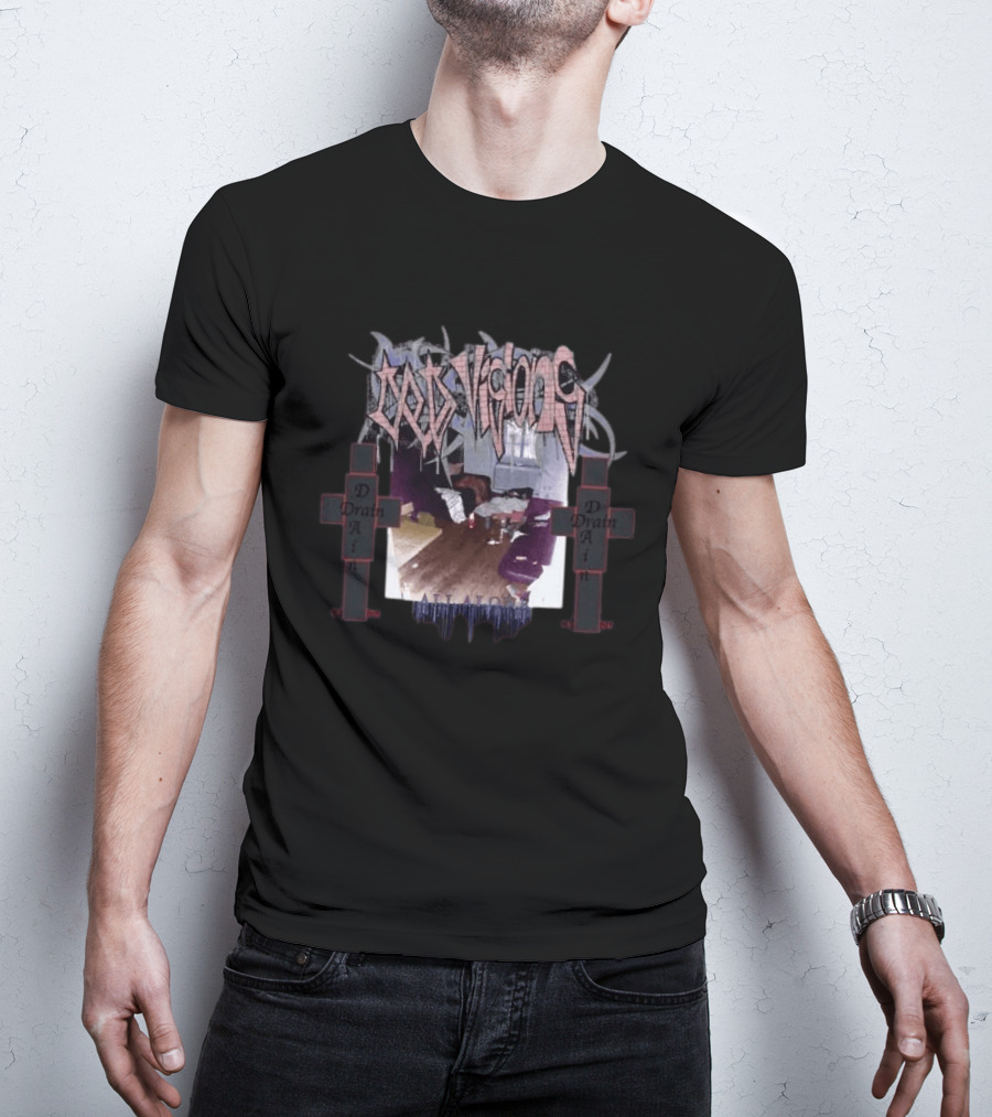 Bladee Cold Visions 32 Black Drain Gang Gothic Aesthetic T-Shirt