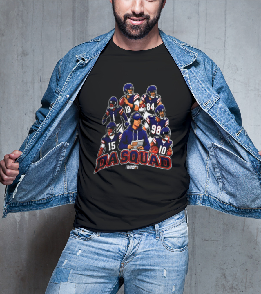 Da Squad Bears Now Team Players Huddle Formation T-Shirt