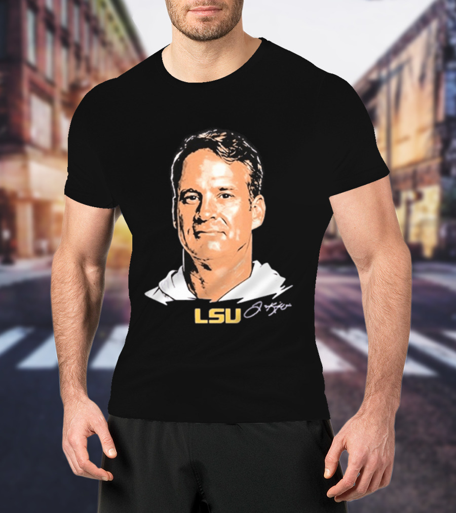 Lane Kiffin LSU Tigers Signature Big Head T-Shirt