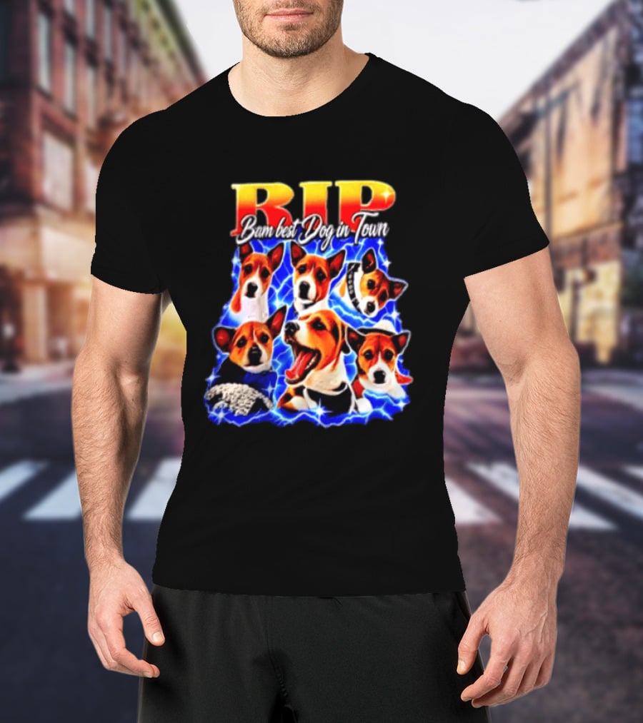 RIP Bam Best Dog In Town Jack Russells Lightning T-Shirt
