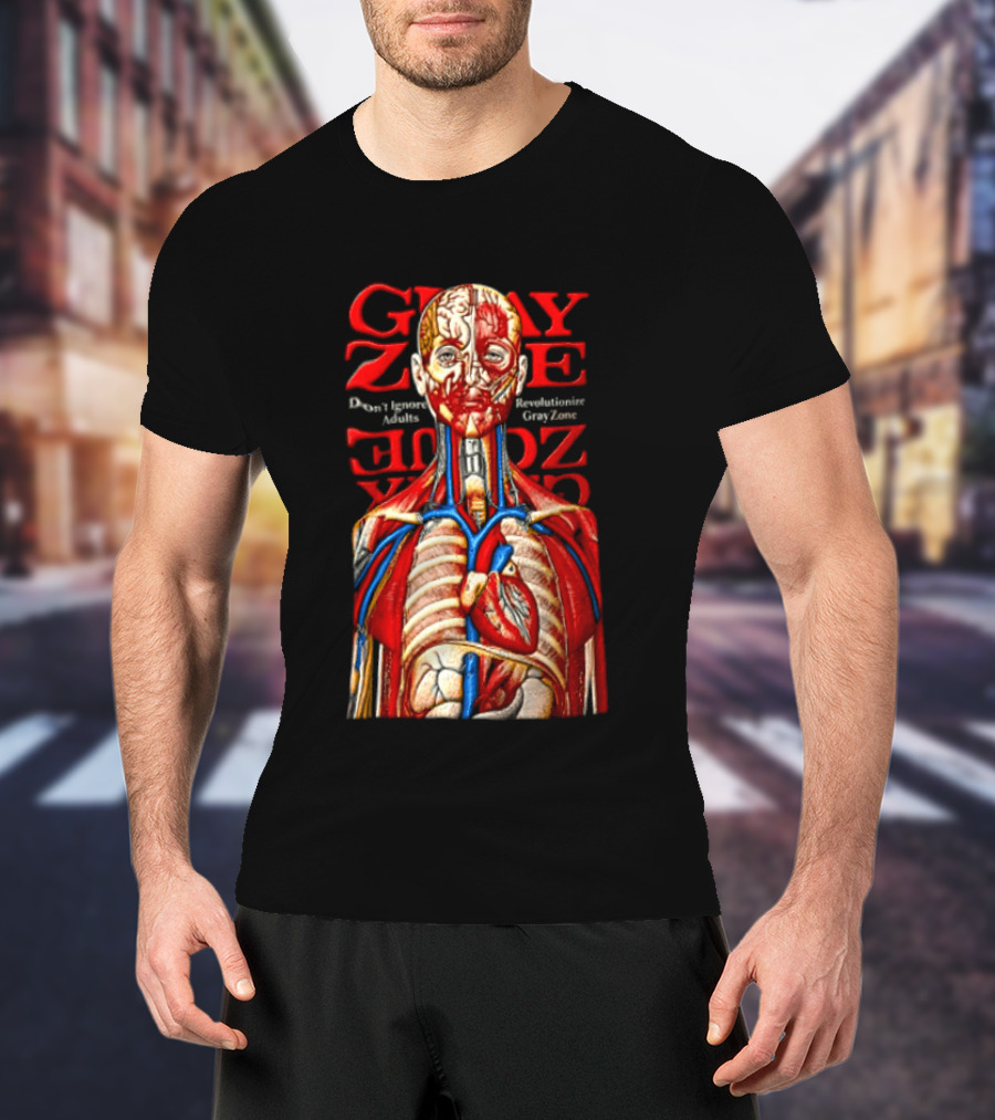 Grayzone Dont Ignore Revolutionize Anatomical Human Body Diagram T-Shirt