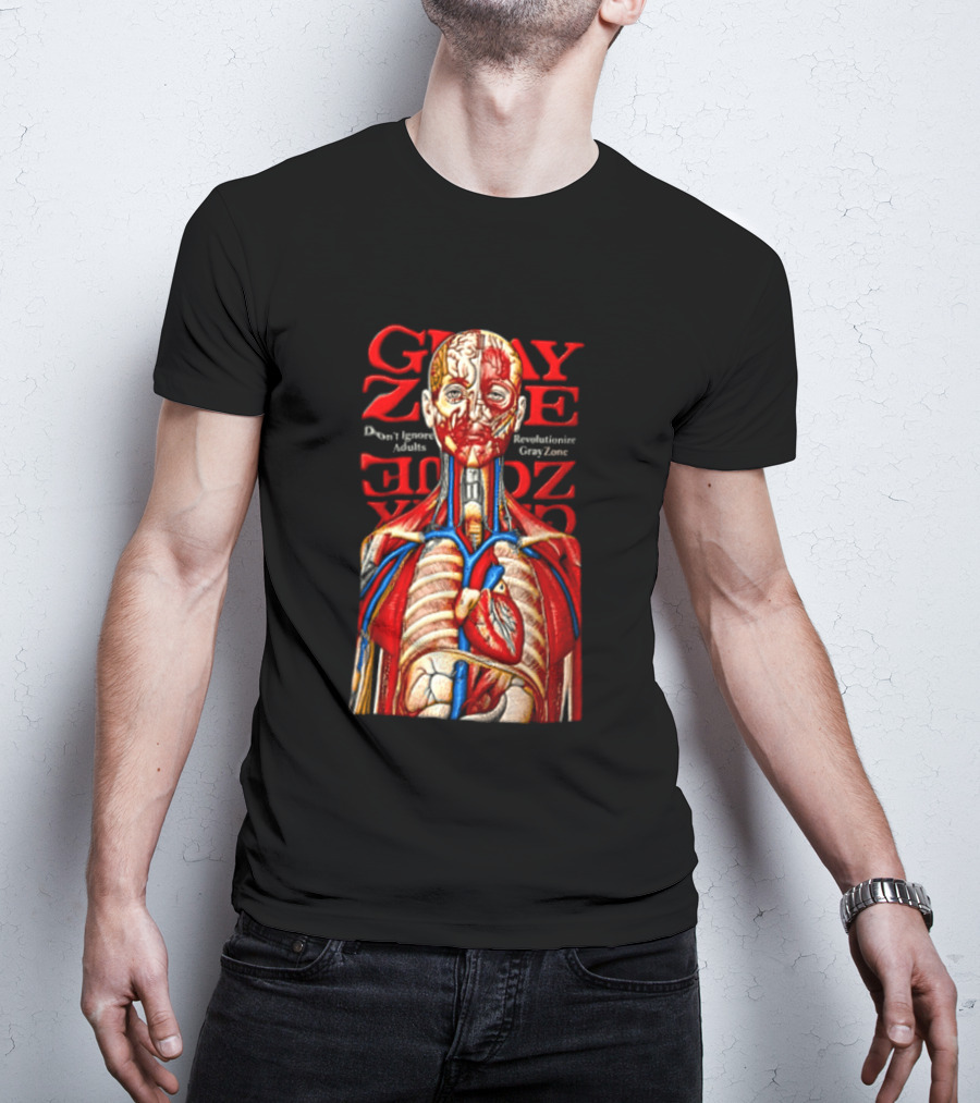 Grayzone Dont Ignore Revolutionize Anatomical Human Body Diagram T-Shirt
