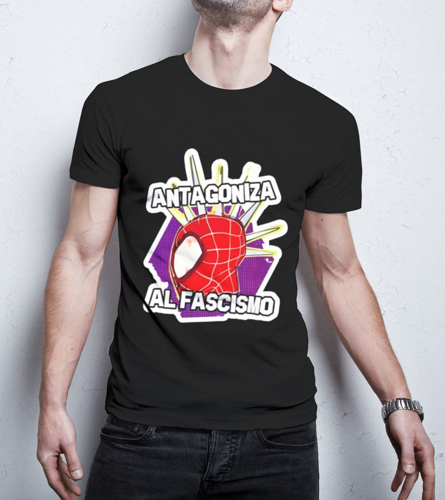Antagoniza Al Fascismo Spider Man Anti Fascist T-Shirt