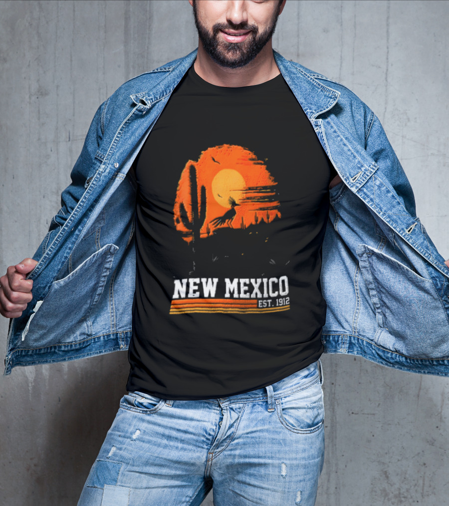New Mexico Cactus Desert Vibes Est. 1912 Sun T-Shirt