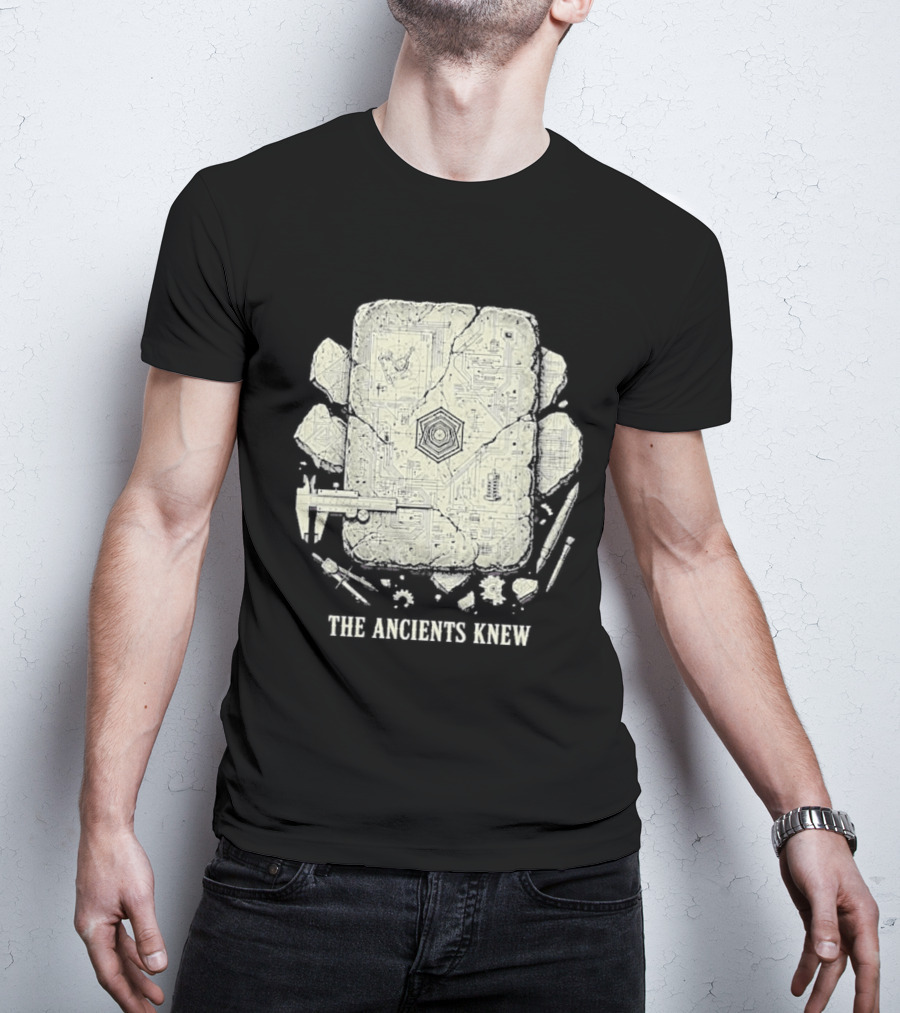 The Ancients Knew Ancient Technology Archaeology Symbols And Tools T-Shirt